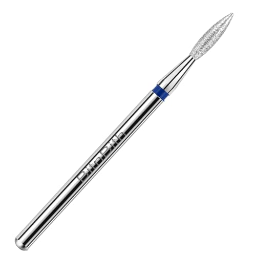 Cuticle Nail Drill Bit,3/32" Diamond Flame Safety Under Nail File Bit, Russian Pro Nail Buffer Bit, Cuticle Dead Skin Remover,Drill Bits for Manicure Pedicure,Nail Prep, Nail Supplies,Medium