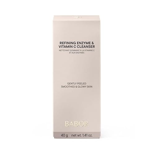 BABOR Enzyme & Vitamin C Powder Cleanser ? Water-Activated Face Wash for Brightening & Exfoliation | Gentle Daily Polish for the Look of Refined Pores & Radiant-Looking Skin | Travel-Friendly