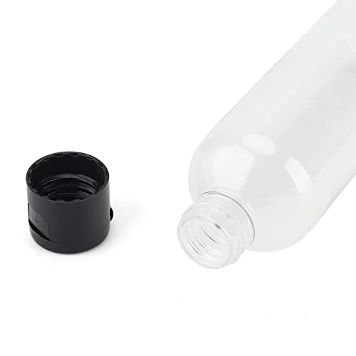 LEXININ 60 Pack 4 Oz Clear Plastic Bottles with Flip Caps, Plastic Travel Empty Bottles, Transparent Refillable Containers for Shampoo, Cream