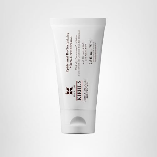 Kiehl's Epidermal Re-Texturizing Micro-Dermabrasion Facial Scrub, Exfoliating Treatment to Maximize Skincare Absorption, Refines & Conditions Skin, Paraben-free, Fragrance-free - 2.5 fl oz