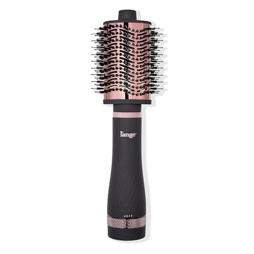 L'ANGE HAIR Multi-Volume Series Blow Dryer Brush | Interchangeable Hair Dryer Brush with Ionic Titanium Barrel for Smooth, Voluminous Styling | Black - Oval 75mm
