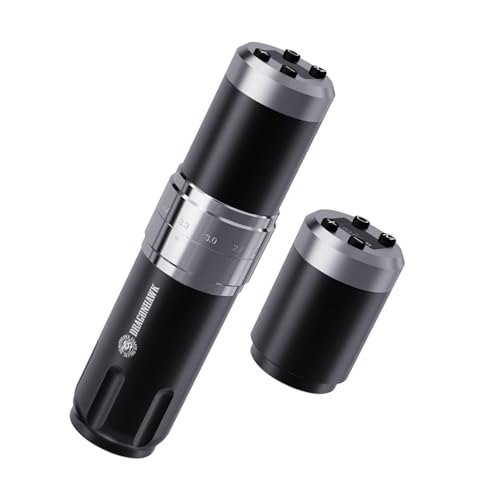 Dragonhawk Wireless Tattoo Gun Machine 2 Batteries 1500mAh 7 Strokes Length 2.4mm - 4.2mm for Beginners