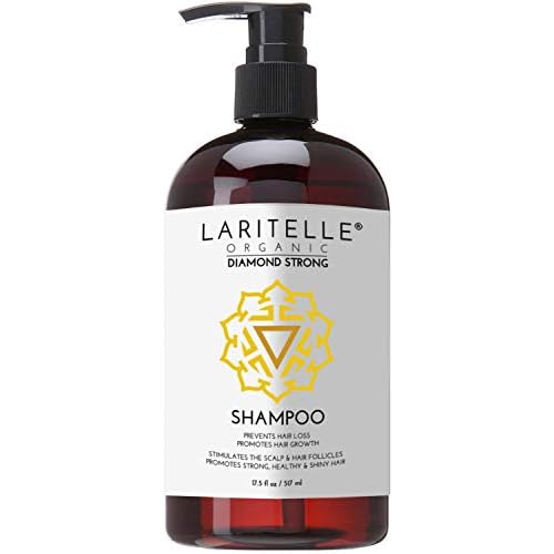 Laritelle Diamond Strong Organic Shampoo ? Hair Growth & Strengthening ? Sulfate-Free, Cedarwood & Botanicals ? Prevents Thinning & Breakage ? Made in USA ? 17.5 oz