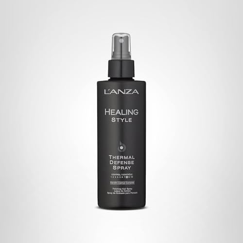 L'ANZA Healing Style Thermal Defense Spray with Strong Hold Effect - Eliminates Frizz, Detangles and Boosts Hair´s Shine, With UV and Heat Protection to prevent sun and styling damage (6.8 Fl Oz)