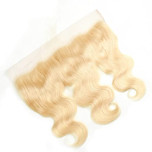 613 Frontal 13x4 Transparent HD Lace Frontal Closure Ear To Ear Body Wave Blonde 12A 100% Russian Platinum Blonde Virgin Remy Human Hair for Women #613 16 Inch