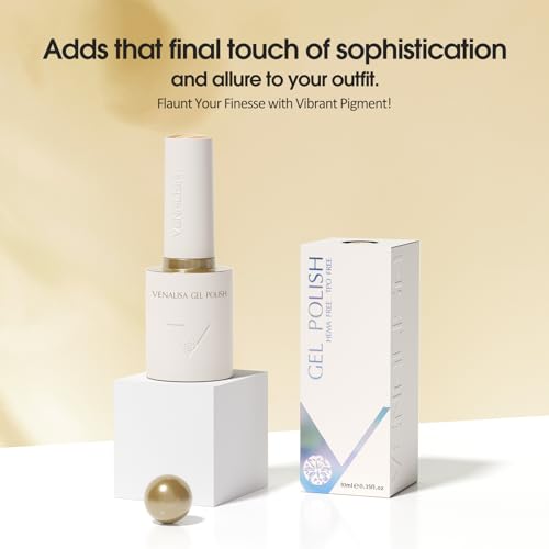 VENALISA Cat Eye Gel Nail Polish 1 Pcs 10ML Shimmer Gold Glitter Magnetic Gel Polish Soak Off Salon Manicure DIY at Home Nail Art For Girls Women