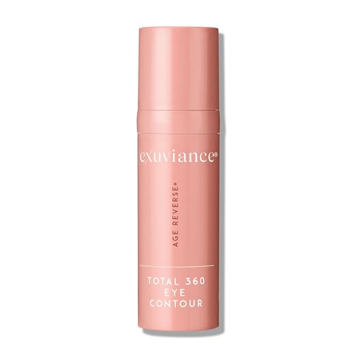 EXUVIANCE AGE REVERSE+ Total 360 Eye Contour, Anti-Aging Eye Cream, Brightens Dark Circles, Firms and Tightens Fine Lines and Wrinkles, with Caffeine, Hyaluronic Acid, and Peptides, 15g