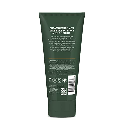 SheaMoisture Beard Wash for Full Beards - Maracuja Oil & Shea Butter to Deep Clean and Refresh - 6 oz