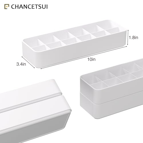 Organizer Holder for Lipstick Nail Polish: Lip Gloss Makeup Storage Drawer Organizers, Vanity Small Perfume Rack Plastic Tray Lipgloss Mascara Holders Stand Cosmetic Display Case 24 Spaces, White