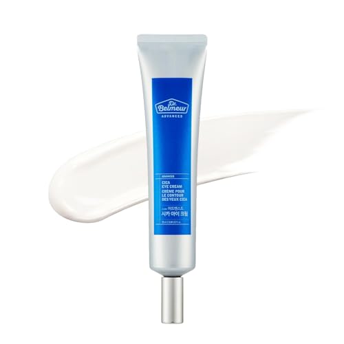 DR. BELMEUR Advanced CICA Eye Cream (0.9fl oz) - Gentle Eye Care for Delicate Skin. Korean Skin Care by LG Beauty. Ceramide, Centella Asiatica, Pro-Retinol.