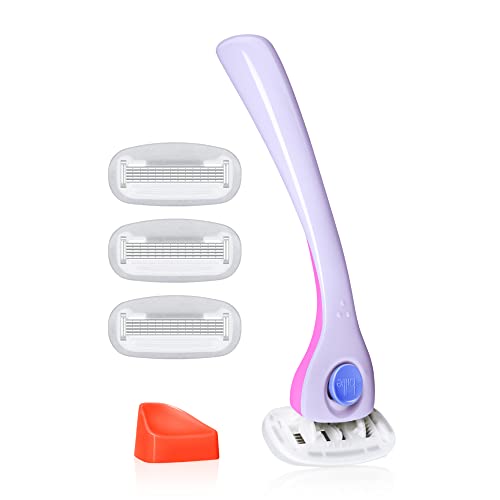 Billie Razors for Women Shave Kit ? Women¡¯s Razor + 4 x 5-Blade Razor Refills + Magnetic Holder ? DreamPop