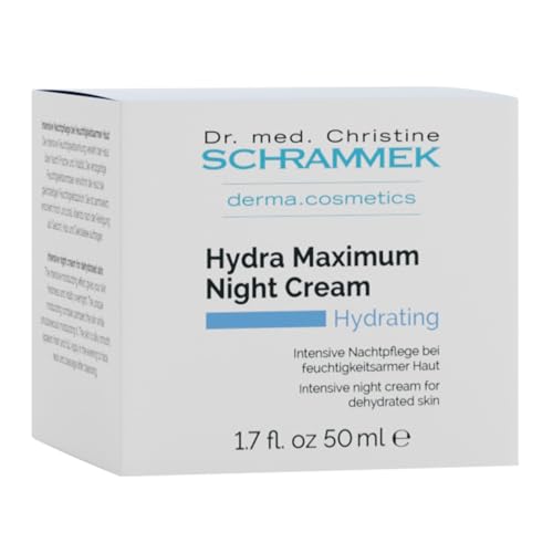 Hydra Maximum Night Cream (1.7 fl oz) - Intensive Night Cream for Dehydrated Skin - Provides Moisture Overnight - Hyaluronic Acid, Vitamin E - Face Moisturizer - Face Cream - Skin Care - Dr. Schrammek