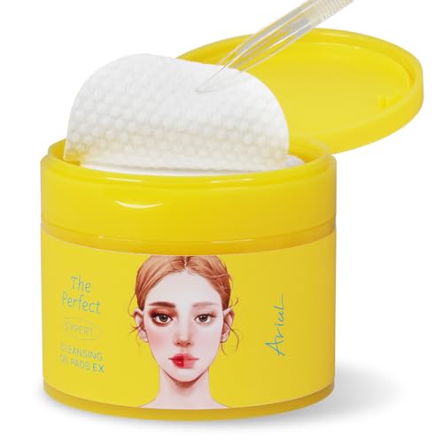 Ariul The Perfect Cleansing Oil Pads EX ? Purifying Cleansing & Hydrating, Quick Makeup Removal, Dual-Sided Vegan Fabric, Large Size, 60 Counts, 175ml / 5.92 fl. oz