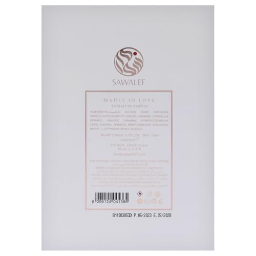 Swiss Arabian Sawalef Madly In Love - Luxurious Floral Body Spray for Women - Long-Lasting Body Mist with Litchi, Bergamot, Cedar, and Vanilla - 2.7 oz EDP Spray