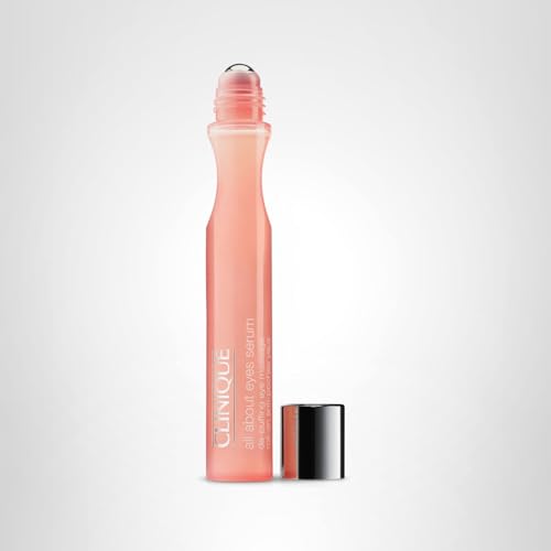 Clinique All About Eyes Serum De-Puffing Eye Massage For Dark Circles With Caffeine | Hydrating, Brightening + Depuffing, 0.5 fl. oz