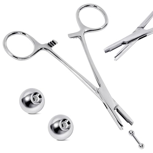 Piercing Ball Grabber Tool 3mm 4mm 5mm Piercing Ball Screw Removal Tool Reusable Bead Clamping Assistant Tool for Changing Jewelry