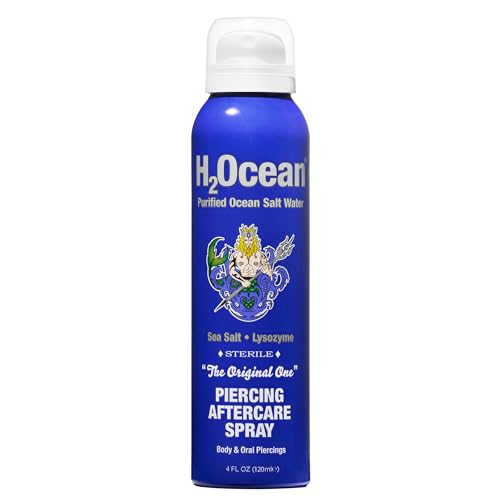 H2Ocean Piercing Aftercare Spray and Keloid Bump Removal? Sea Salt Spray for Body and Facial Piercings ? Ear, Nose, Navel, Oral & Body Piercing Cleaner, Aftercare Solution for New Piercings? 4oz