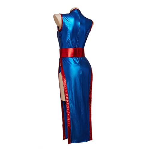 iSHOWcos Women's Chi Chi Cosplay Costume Cheongsam Sexy Blue Dress Halloween Suit