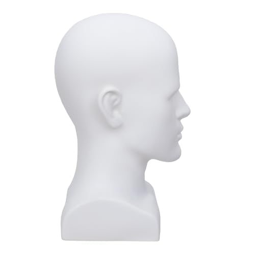 Mannequin Head Male Professional Cosmetology Manikin Head for Display Headset, Headphone, Game Console, Hats, Wigs Jewellery£¨L90-YB£©