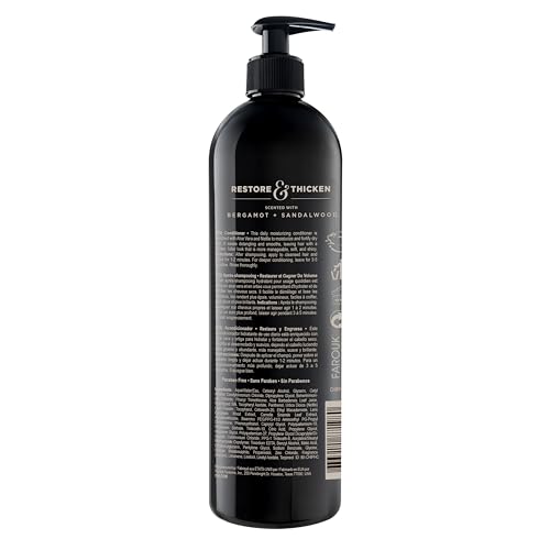 CHI Pour Homme Moisturizing Daily Conditioner For Men, Smooths & Detangles, Made With Aloe Vera & Nettle, Fresh, Woody Scent, Sulfate-Free, 25 oz