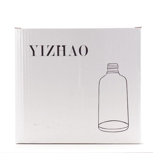 YIZHAO Amber Glass Spray Bottles 4oz, with Small Fine Mist Spray, Metal Cap, Refillable for Essential Oil,Travel,Cleaning,Perfume,Aromatherapy,Makeup – 9 Pcs