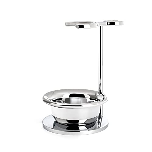 M?HLE VIVO & RYTMO Series Stand for Razors & Shaving Brushes with Bowl | Shave Accessory | Robust Stainless Steel