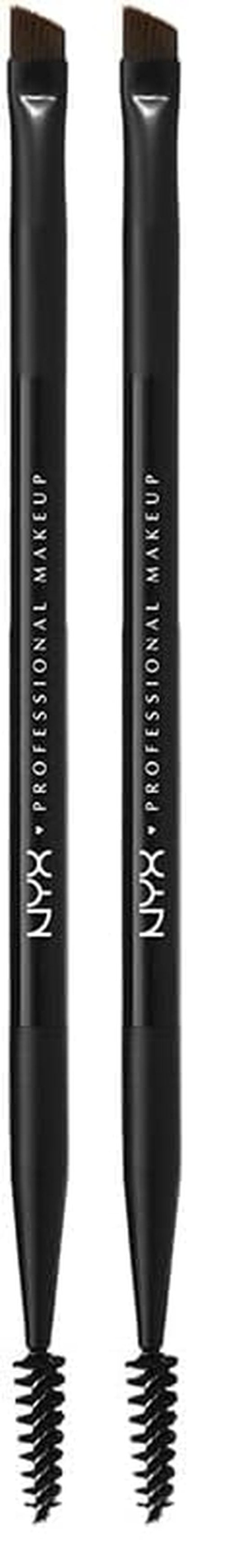 NYX PROFESSIONAL MAKEUP Pro Dual Brow Brush (Pack of 2)