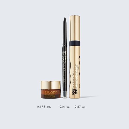 Est?e Lauder Lash Drama 3-Piece Mascara Gift Set | Volume + Curves + Brighten | Includes Full Size Mascara, Eyeliner & Travel Size Under Eye Cream