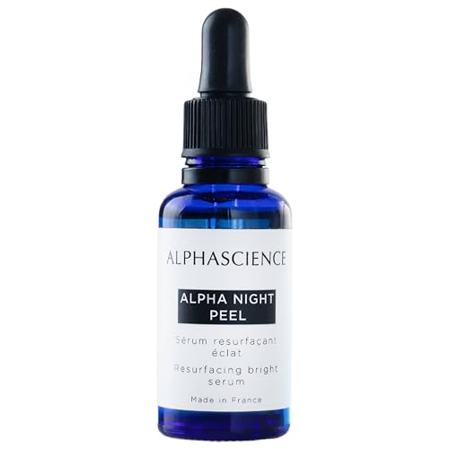 ALPHASCIENCE Alpha Night Peel ? Unifying, Resurfacing Serum - Helps Smooth Uneven Skin - for Oily & Acne Prone Skin and Fine Lines and Wrinkles - 30 ml / 1 fl. oz.