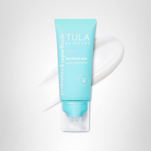 TULA Skin Care Breakout Star - Acne Moisturizer, Prevents & Treats Mild Breakouts, Brightens Marks, Soothes Skin, Contains Probiotics, Salicylic & Azelaic Acid, Niacinamide, Watermelon, 1.7 fl oz.