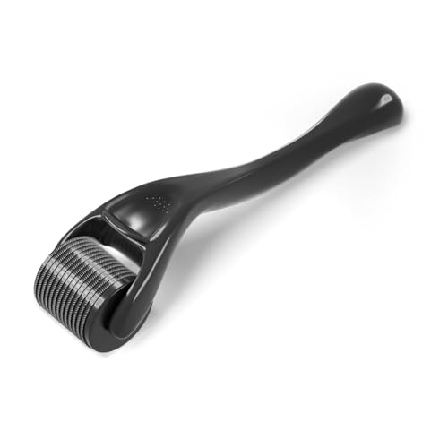 Microneedling Roller Beard Roller 540 Stainless Steel Micro Needling Roller for Hair Home Use (Black)