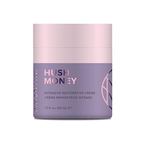 Masktini Hush Money Intensive Restorative Cream, 1.7 oz - Anti Aging Face Cream - Peptide Moisturizer - Brightening and Firming - for Dry Skin