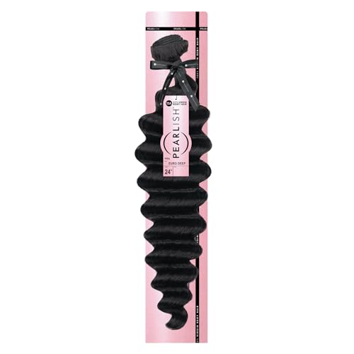Sensationnel Pearlish bundle human hair - euro body deep pearl conditioned 15a soft remy beauty supply sew in or glue on bundles (14 Inch, NATURAL)