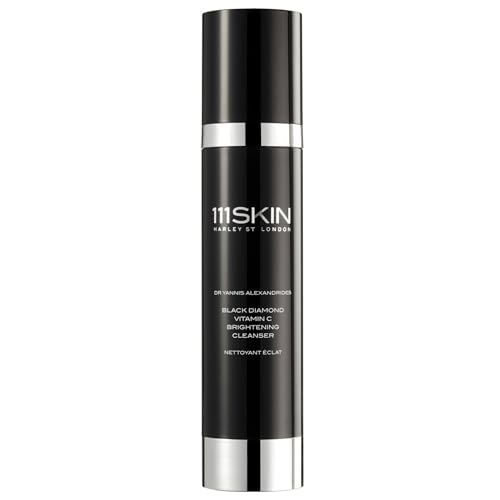 111SKIN Black Diamond Vitamin C Cleanser Face Wash for All Skin Types, Foaming Facial Cleanser with Peptidic Microalgae Complex for Dull Uneven Skin Tone & Dark Spots 3.4 fl oz