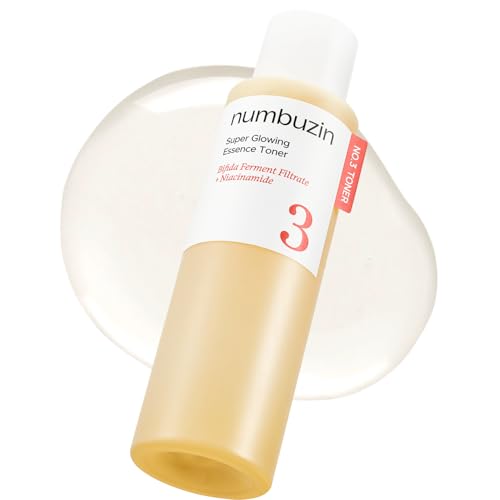 numbuzin No.3 Toner | Super Glowing Essence Toner | Skin Radiance, Zero Pore, Skin Tightening, Skin Texture, Hydration | Fermented Ingredients, Niacinamide, Galactomyces | 6.76 fl. oz.