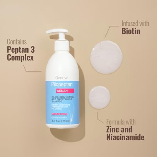 Pilopeptan Woman Hair Strengthening and Conditioning Shampoo | Revitalize & Nourish with Peptan 3 Complex | Boost Core Strength, Reduce Breakage | Volumizing, Healthy Thickness & Plush Softness