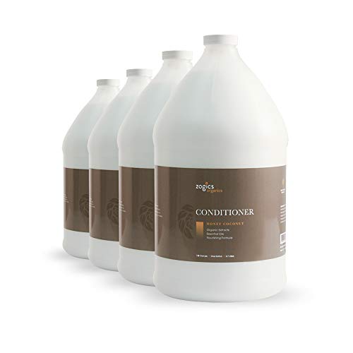 Zogics Organics Conditioner ? Organic Conditioner for Hair, Hydrating Deep Conditioner with Natural Ingredients like Honey Powder, Aloe Vera, Avocado, and Jojoba (Honey Coconut, 4 Gallon Case)