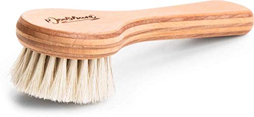 The Original Made in Germany: P.Jentschura Facial Brush with Wooden Handle Made with Natural Pure Horse Mane
