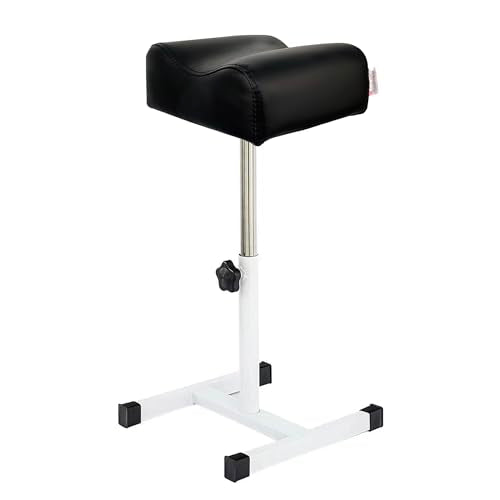 Pedicure Stand Stool Footrest Stand Adjustable Height Technician SPA Beauty Stand Stool with Non-Slip SPA Salon Home Equipment Black