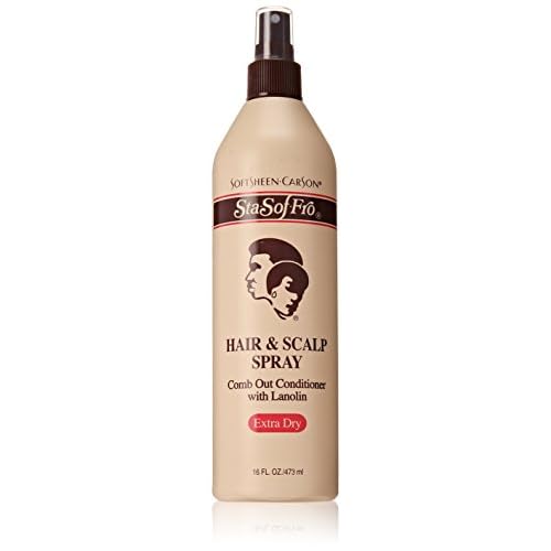 SoftSheen-Carson Sta-Sof-Fro Hair & Scalp Spray Comb Out Conditioner with Lanolin, Extra Dry, 16 Fl oz