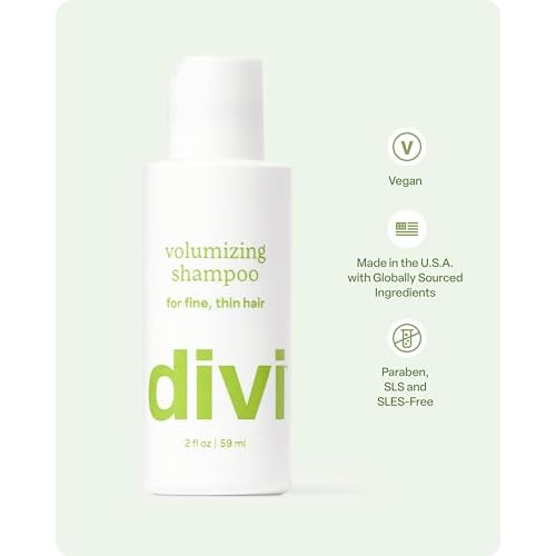 Divi Volumizing Shampoo for Women and Men - Lightweight Volume Shampoo for Fine Hair - Formulated to Cleanse, Nourish and Balance the Scalp