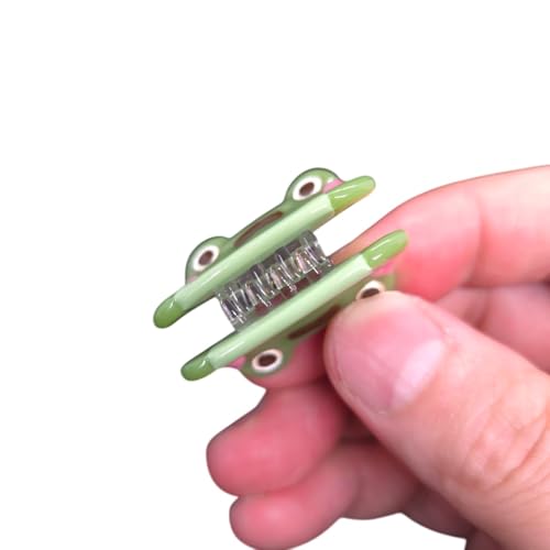 Cute Mini Frog Hair Clips,Cellulose Acetate Hair Clips,Big Claw Clips for Girl,Hair Accessories,Pack of 2