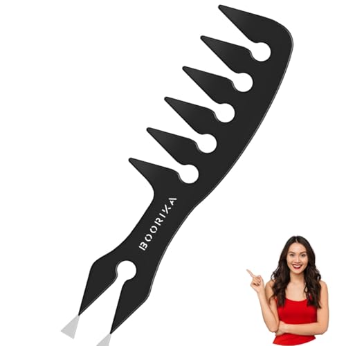 Texture Comb ? Wide Tooth Comb Men ? Professional Tool for Easy Hair Styling & Volume ? Lightweight & Durable Grooming Accessory