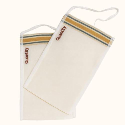 Turkish Hammam Exfoliating Mitt ? 100% Natural Floss Silk Kese Glove, Deep Body Scrubber & Dead Skin Remover for Smooth Radiant Skin, Spa Quality Exfoliator (2 Pack)