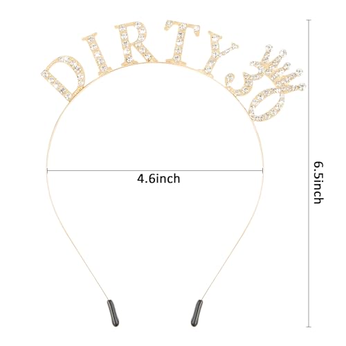 30th Birthday Decorations for Her Dirty 30 Birthday Headband Tiara Queen Crown 30th Birthday Gifts