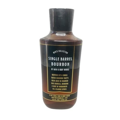 Bath & Body Works Men's Single Barrel Bourbon 3-in-1 Hair, Face & Body Wash 10 Ounce