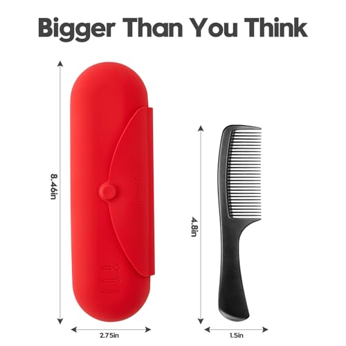 Silicone Makeup Brush Holder£¬Travel Makeup bag-Soft Portable Cosmetic Face Brushes Holder£¬Large Travel Makeup Brush Case with Anti-Fall Out Magnetic Closure