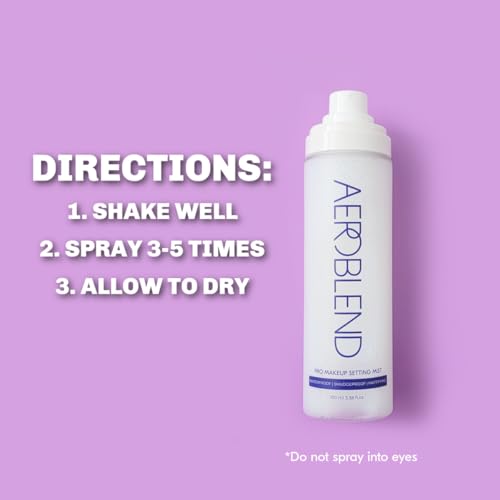 AEROBLEND Pro Makeup Setting Mist ? Long-Lasting Matte Finish Setting Spray, Smudge-Proof & Waterproof for All-Day Hold