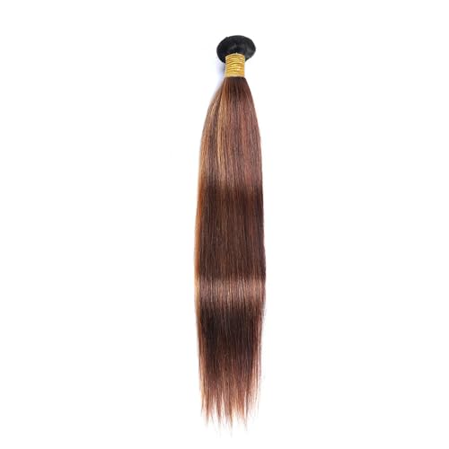 Freiuoke Highlight Bundles Human Hair 4/30 Straight Bundles Brazilian Unprocessed Virgin Hair 1 Bundle 26 Inch