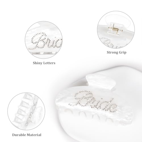 Bride Hair Claw Clip ? Bride to Be Gifts, Bachelorette Party Accessories, Bridal Shower Gifts for Wedding